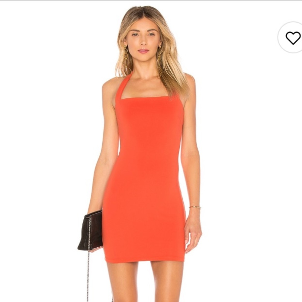Superdown Revolve Orange Halter Mini Dress